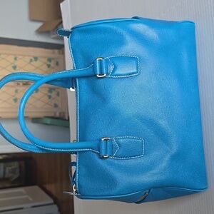 Ann Taylor Y2K Factory Blue Satchel
